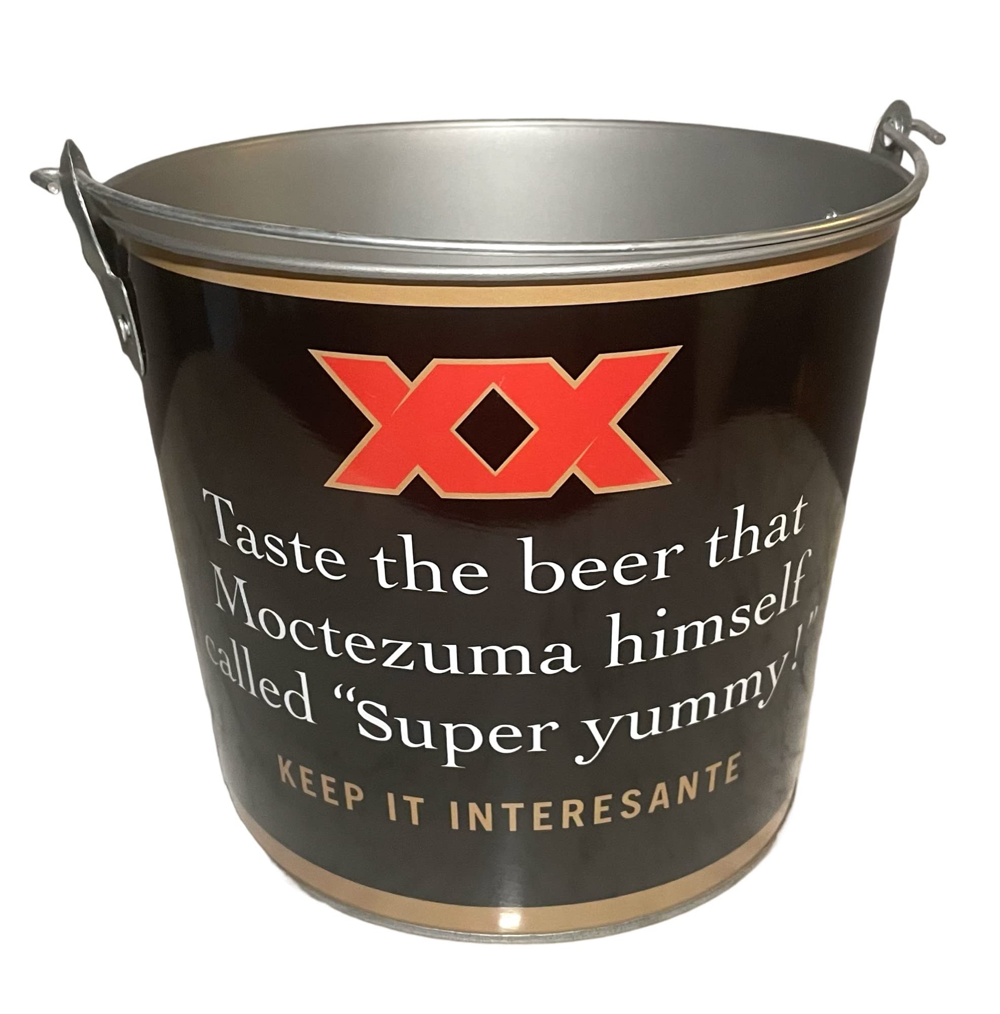 Dos Equis XX Keep It Interesante Metal Ice Bucket | 9