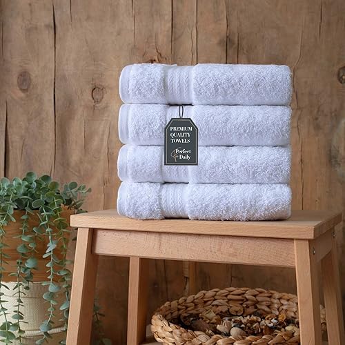 flume home Juego de 4 toallas de mano I 100% algodón turco I 16 x 28 pulgadas (gris escarchado) toallas de mano turcas I toallas de mano decorativas