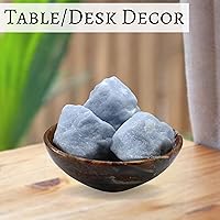 Vista 5 de Amazing Gemstone Cristales crudos de angelita y piedras curativas, rocas naturales para pulir, piedras y cristales crudos de bricolaje, 2 piezas