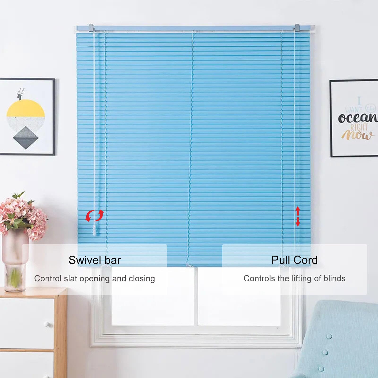 Tende Veneziane In Alluminio 25mm - Verde 85x190 Cm, Oscuranti E Impermeabili Per Interni/Esterni - Foto 6