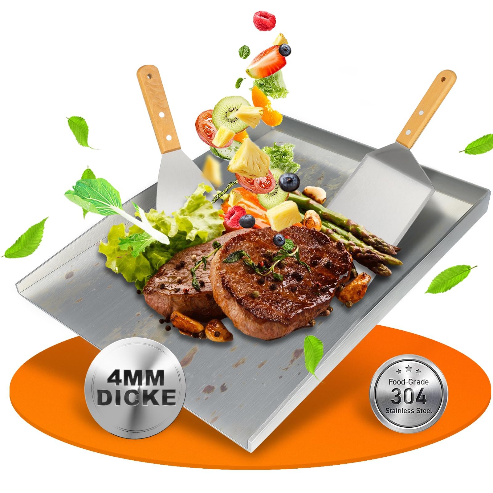 Plancha grill Excellence 2 branders met hardchromen bakplaat Plancha grill Excellence 2 branders met hardchromen bakplaat
