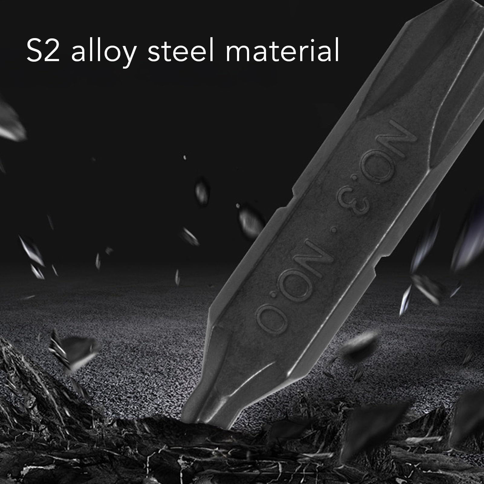 Juego de 21 puntas planas, 2 puntas de destornillador con doble funda, acero de aleación S2 endurecido de grado industrial para alicates, herramienta multifuncional