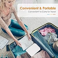 Vista 6 de Espejo de Maquillaje de Viaje Recargable con 72 LED Iluminado Compacto Delgado Tocador con Luces 3 Modos de Iluminación Regulable Pantalla Táctil