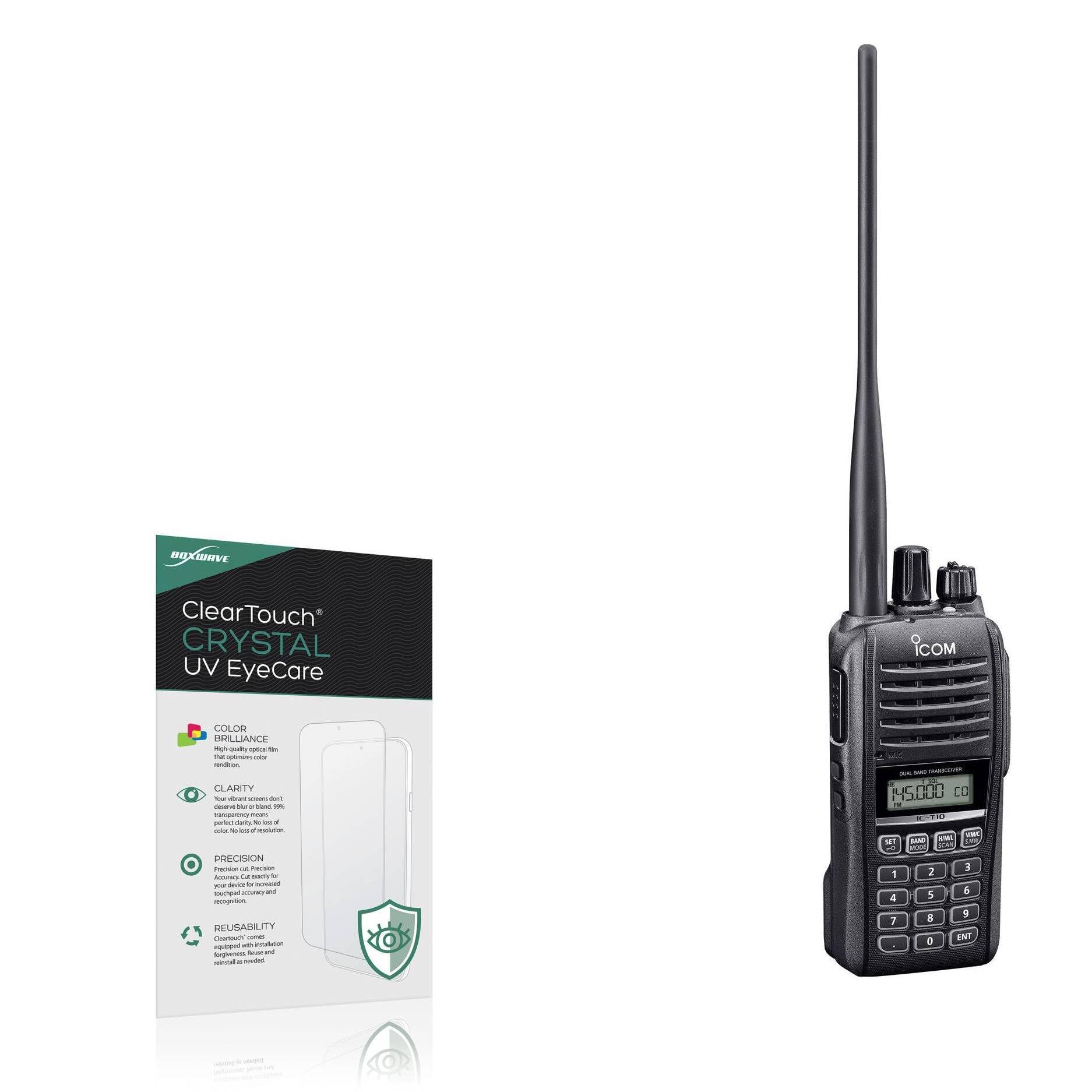 BoxWave Screen Protector Compatible With Icom IC-T10 - ClearTouch Crystal Anti-UV EyeCare (2-Pack), Filters out Harmful Blue Light Reduce Fatigue