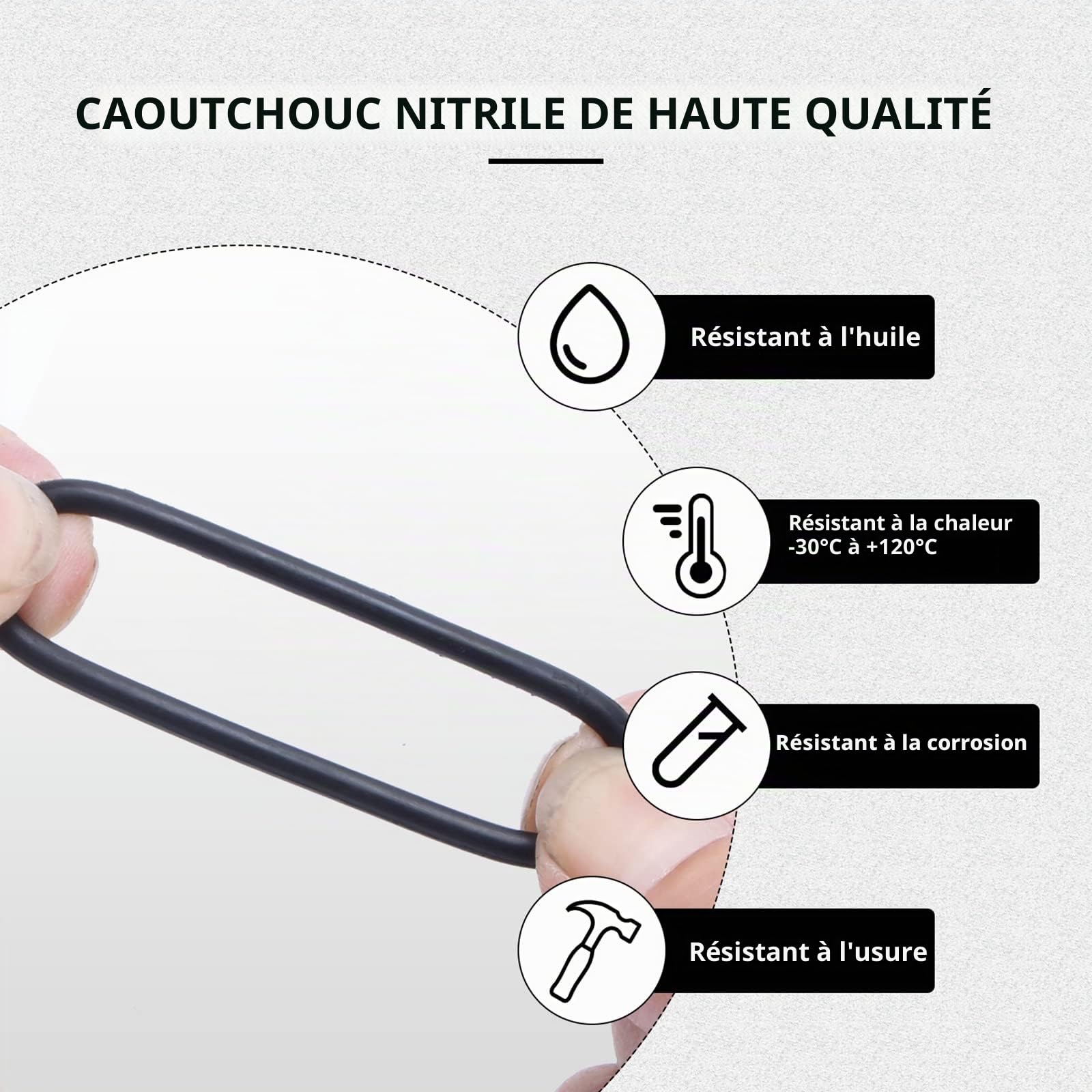 CCLIFE 419 Joints Toriques NBR Ø 3-50 mm, 32 Tailles Kit d'Étanchéité Caoutchouc