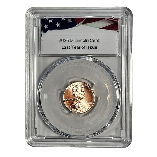 2025 D Lincoln Shield Cent, Last Year of Issue, Uncirculated, in Acrylic Slab
