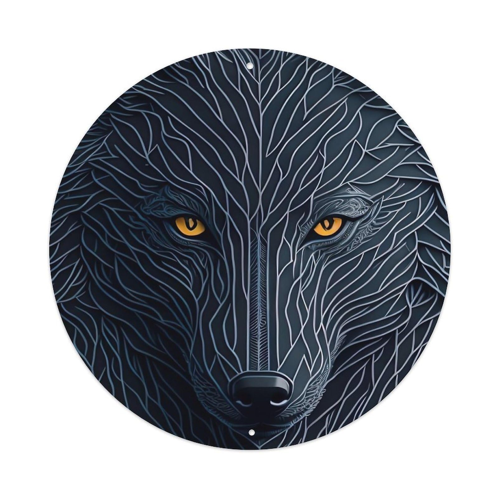 Animal Abstract Wolf Metal Tin Sign