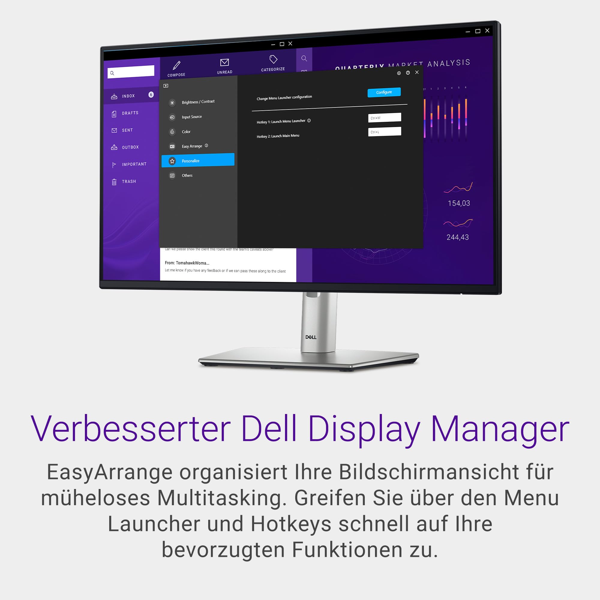 Dell P2425H 24 Zoll Full HD Monitor, 100Hz, IPS, 5ms, 99% sRGB, USB-C, DisplayPort, HDMI, VGA, Schwarz