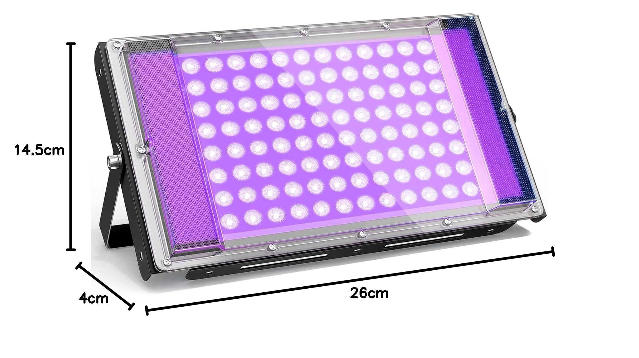 GKT 100W LED Schwarzlicht, Schwarzlicht Strahler, IP66 Wasserdichtes, schwarzlichtlampe mit Stecker, Passend für Halloween, Körpermalerei, Fluoreszierende Poste, Party Deko, Weihnachten