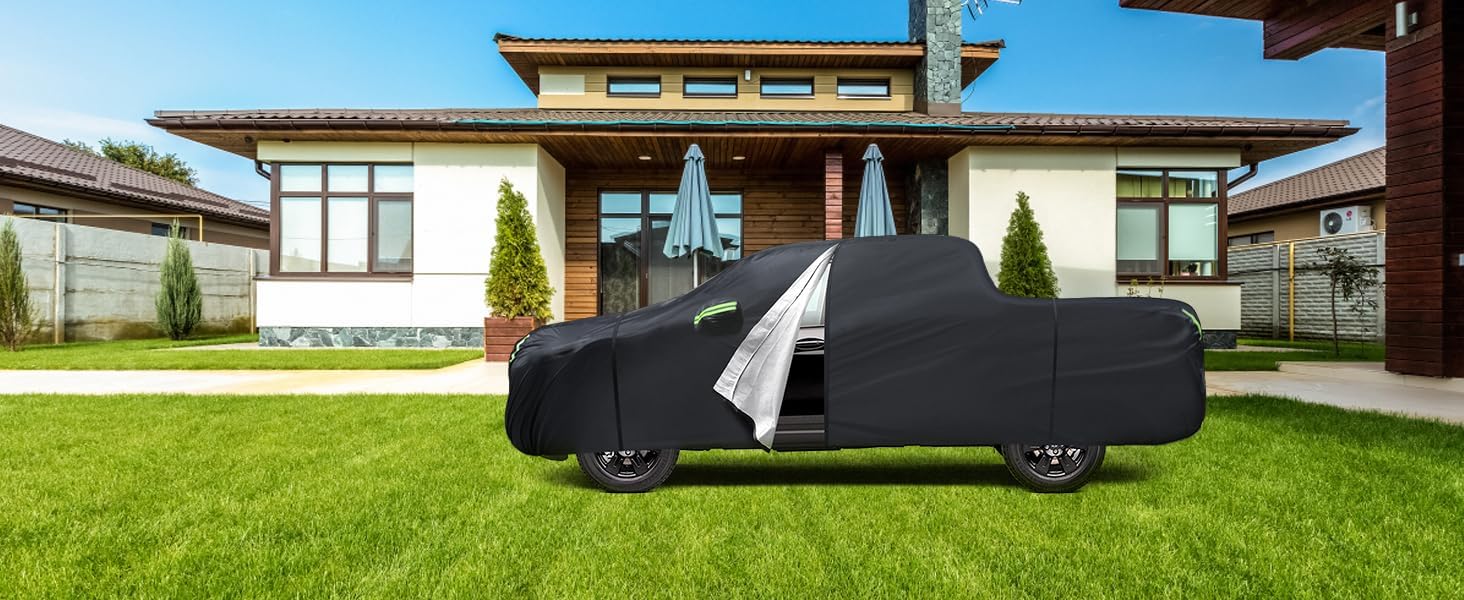 Car Cover Custom Fit for Honda Ridgeline 2006-2024,6 Layers Truck Cover Waterproof All Weather for Automobiles,Outdoor Full Exterior Cover,Rain, Sun, Wind Protection,Black