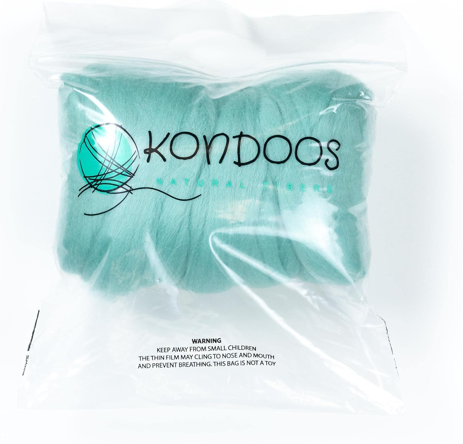 Colored Natural Corriedale Wool Roving, 8 OZ. Best Wool for Needle Felting, Wet Felting, Handcrafts and Spinning (Acqua) image 4