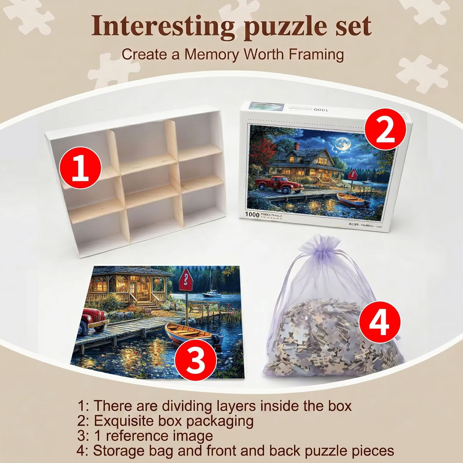 fumetti cabina Puzzle 1500 Pezzi per Adulti, Puzzle in Legno - Collezione Classica con Poster Incluso - Sfida di Concentrazione e Passatempo Antistress, Gioco Educativo per Famiglia, 87 x 57 cm f0-680