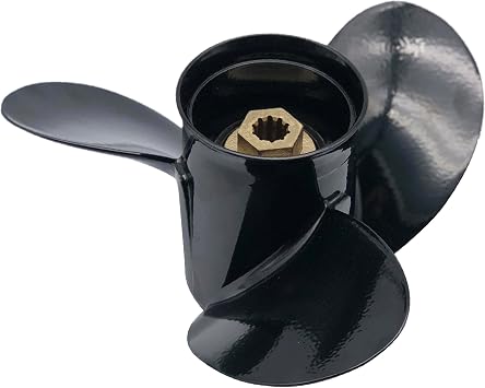 Aluminum Outboard Propeller Boat Prop (10 3/8x11, 10 3/8x12, 10 3/8x13, 10 3/8x14) Replacement for Mercury 9.9/15 (4 Stroke) Bigfoot, 20/25 HP (2 Stroke) 10 Tooth Spline