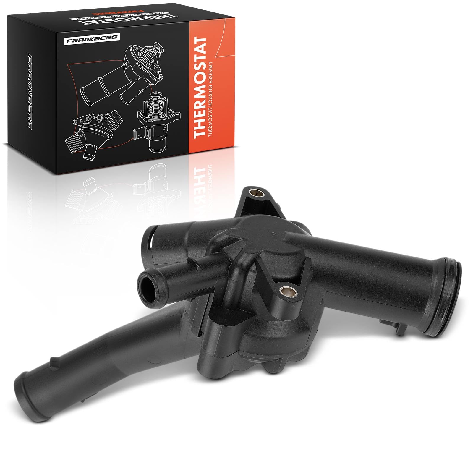 Frankberg Termostato del liquido di raffreddamento 80°C a 2 Poli | 07K121115C, Compatibile con: New Beetle 1C1 9C1, Maggiolino Cabriolet 5C7 5C8, New Beetle Cabriolet 1Y7, J.e.t.t.a III 1K2