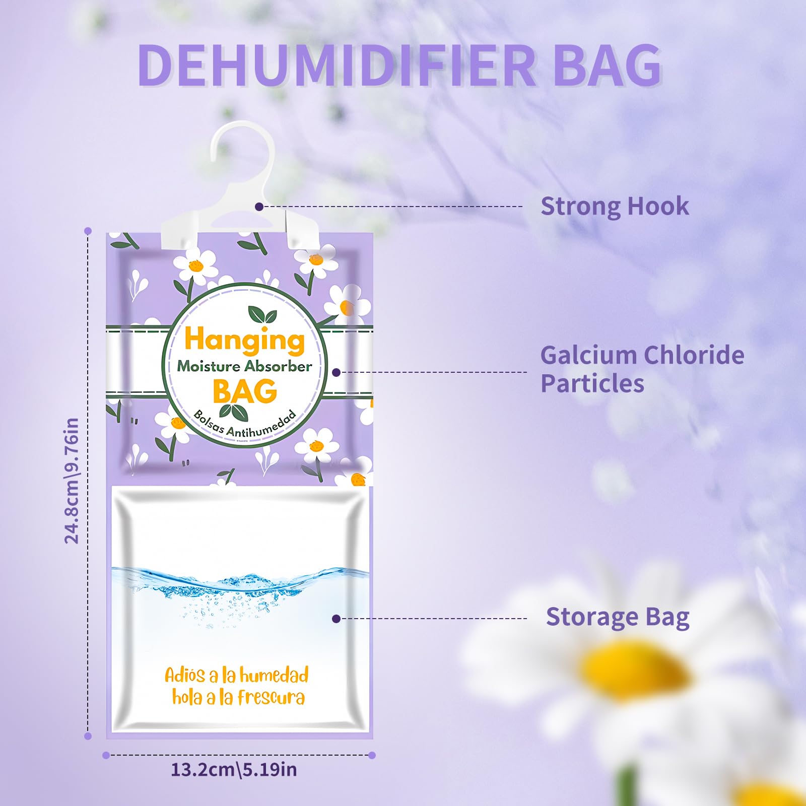 Sacchetti Deumidificatori 10 Pezzi - Assorbitori Umidità Per Armadi, Cucine E Seminterrati Con Cloruro Di Calcio - Foto 5