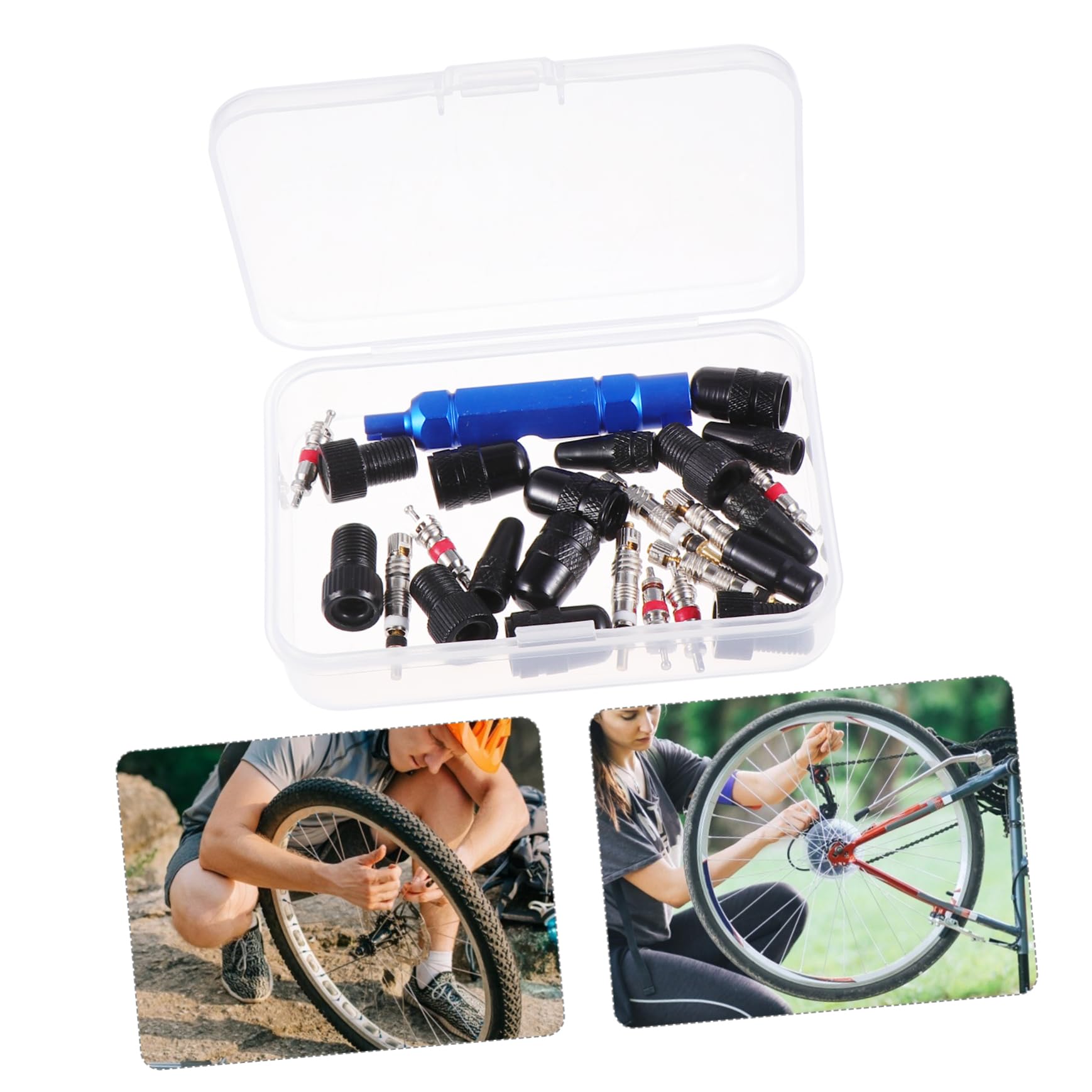 Sosoport Ventiladapter Luft Auto Ventilkernwerkzeug Entfernung Fahrrad Reparatur Werkzeug Adapter Für Fahrradventile Ändern Reifenstamm Reifenkappe Radstamm Aluminiumlegierung Black