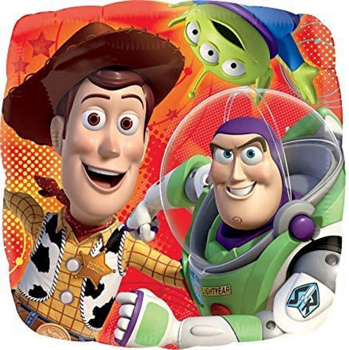 Toy Story Woody & Buzz 18" Foil Party Balloons - Helium Friendly, Self-Sealing, Multicolor