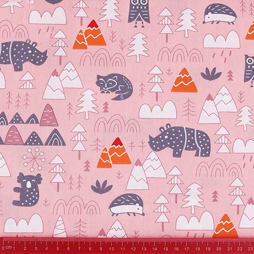 Miniatura 5 de Juego de 8 piezas de retales de tela de animales, tela precortada para costura artesanal, 18 x 22 pulgadas