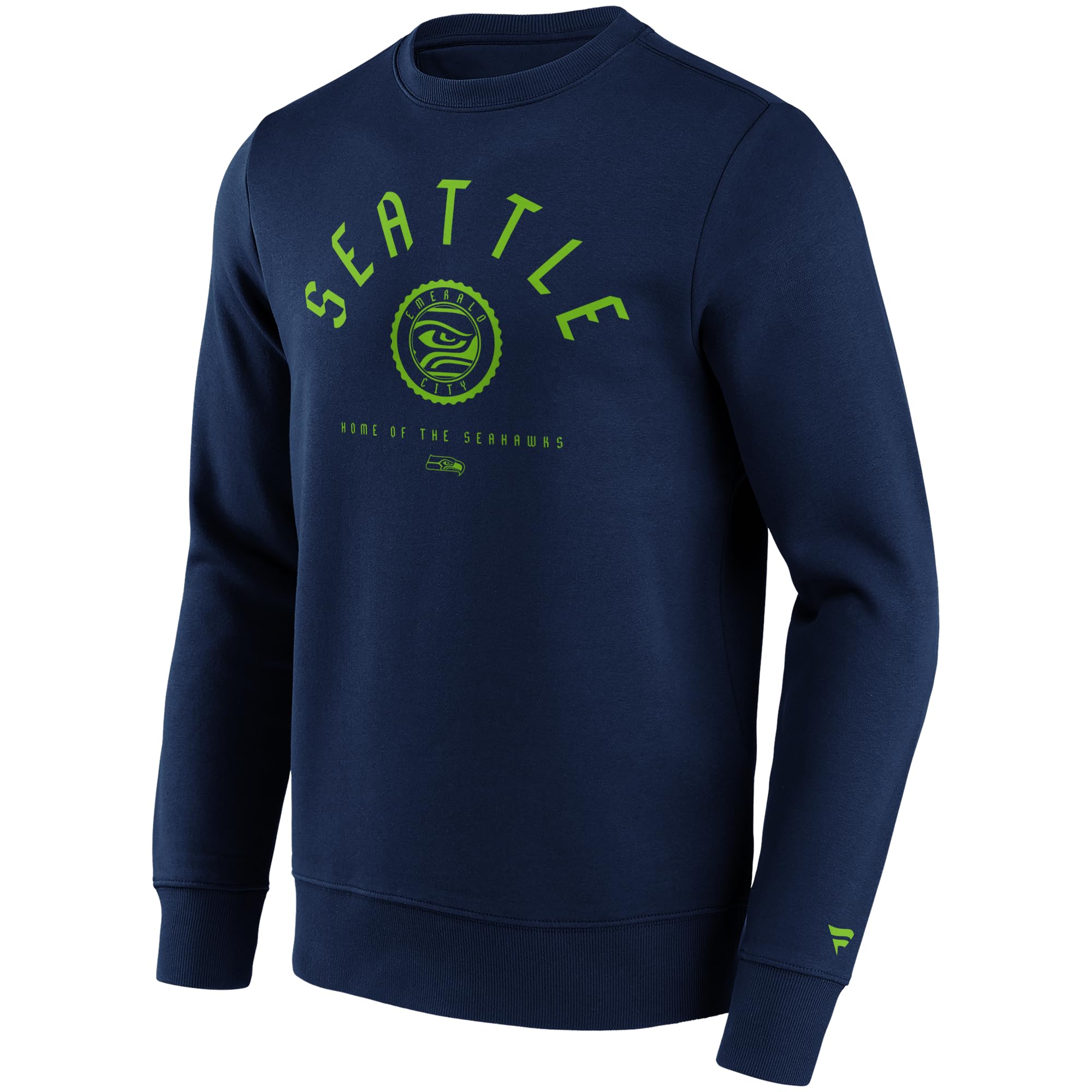 Sudadera Seattle Seahawks Fanatics Crew para protegerse del viento con capucha de algodón 2