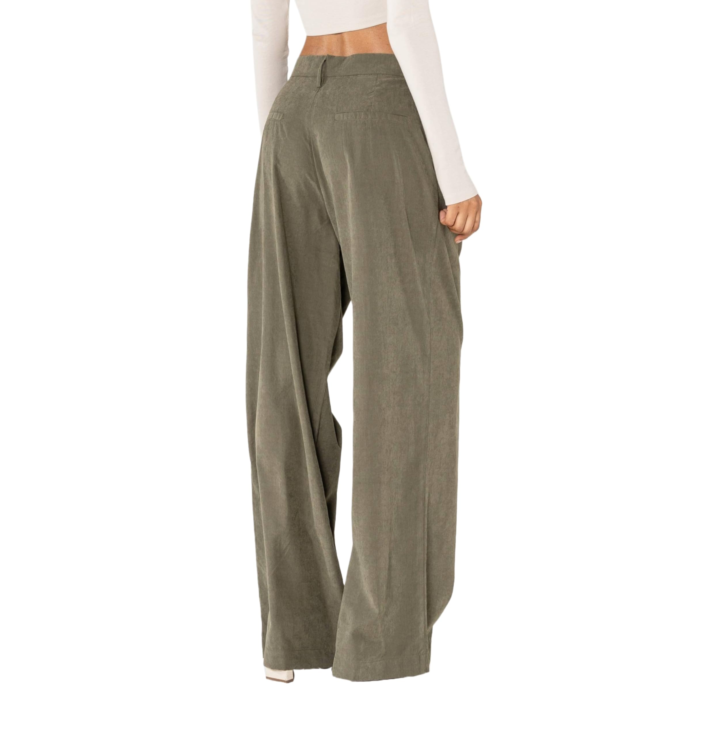 Nina Carter K901 Pantalon large élégant pour femme – Pantalon palazzo fluide en tissu léger jambe large pantalon de début de saison
