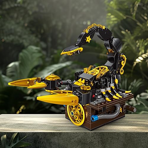 Miniatura 7 de Mechanic - Juego de bloques de construcción de colección de insectos, 468 piezas de juguetes mecánicos, decoración de insectos, naturaleza, regalo