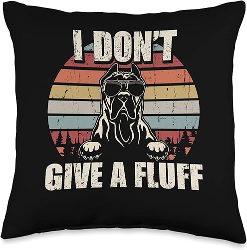 Presa Canario I Don't Give A Fluff Divertida almohada para el día del padre, 16 x 16 pulgadas, multicolor