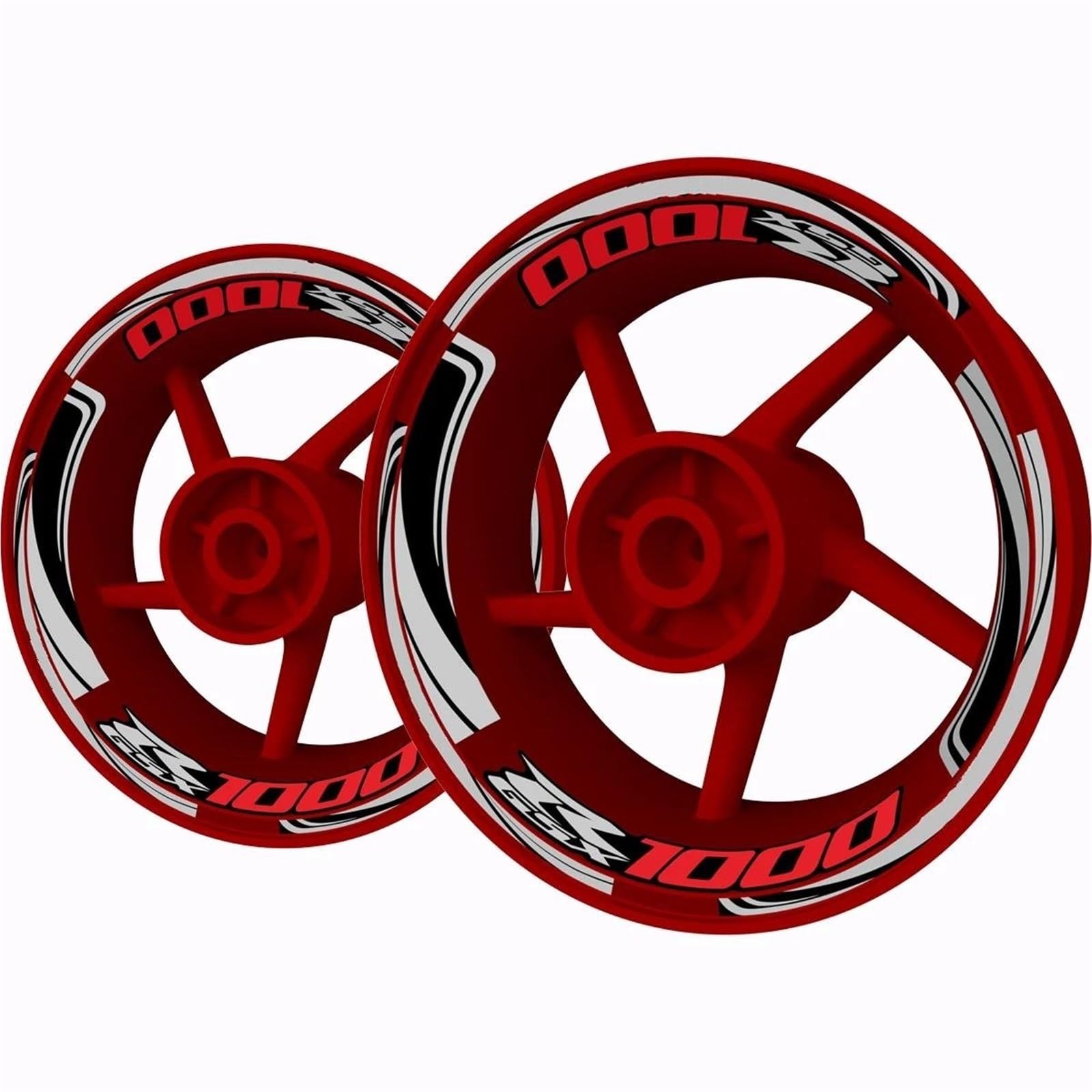 Wheel Stickers Motorcycle Reflective Wheel Decal for Suzuki GSX-R1000 GSX R1000 GSXR1000 GSX-R GSXR 1000 Hub Stickers Rim Protector Kit Rim Reflective Decal