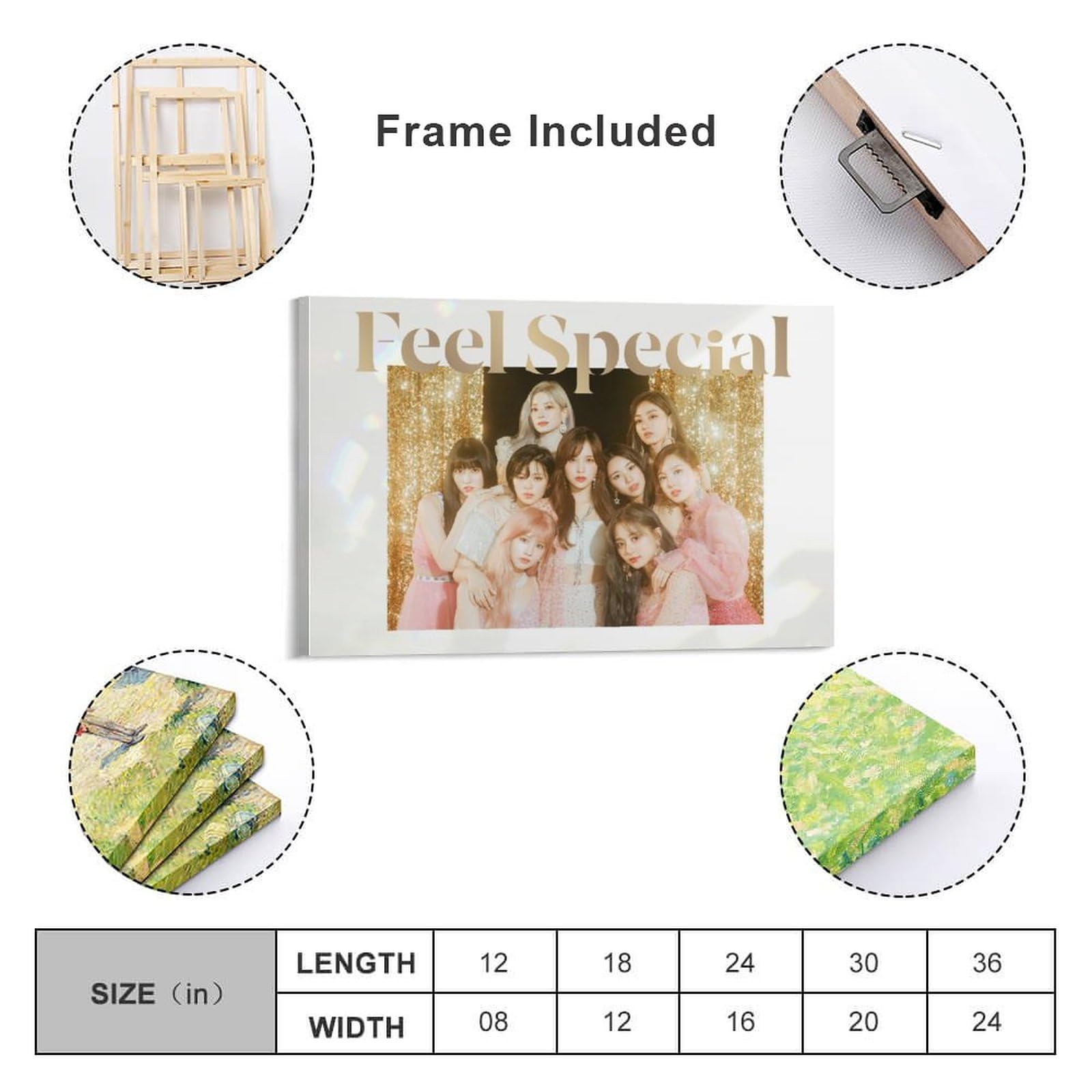 Amazon.co.jp: TWICE トゥワイス Feel Special Memb Cuteキャンバス
