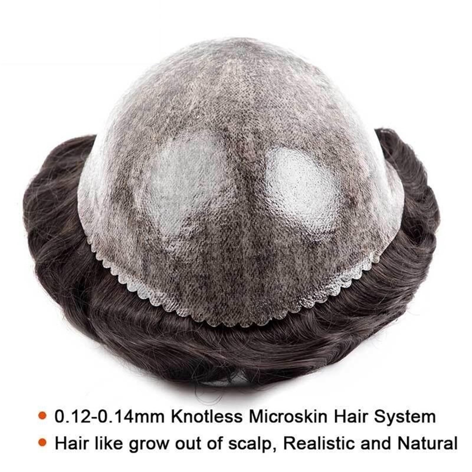 Mężczyźni Tupecik męski do wstrzykiwania cienkiej skóry PU All Poly Base System wymiany ludzkich włosów Fryzura(6x9)