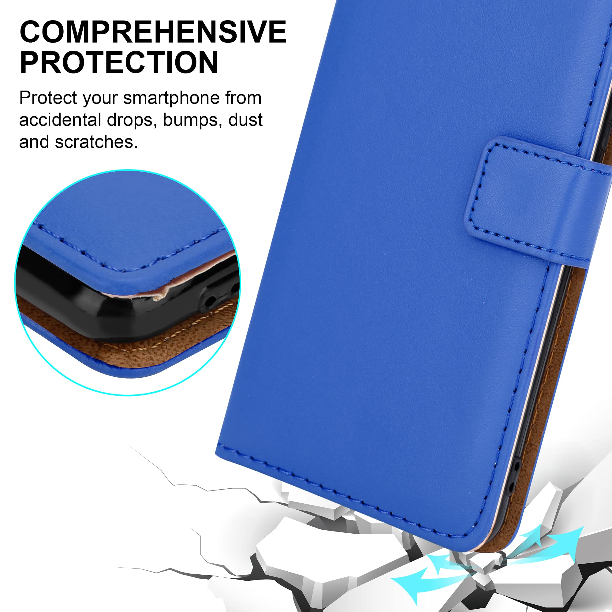 Case For Motorola Moto E7i Power XT2097 Leather Magnet Flip Wallet Phone Cover - Picture 15 of 36