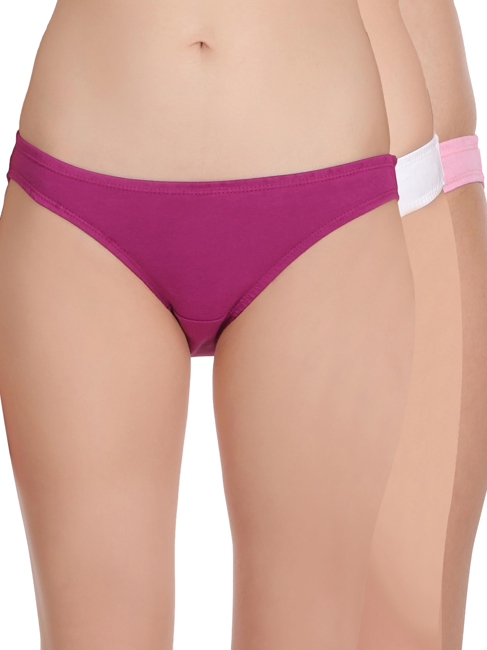 selfcare Women's Cotton Lycra Solid Panties Bikini Briefs Set (Pack of 3) (SN2451-S)-picture-57