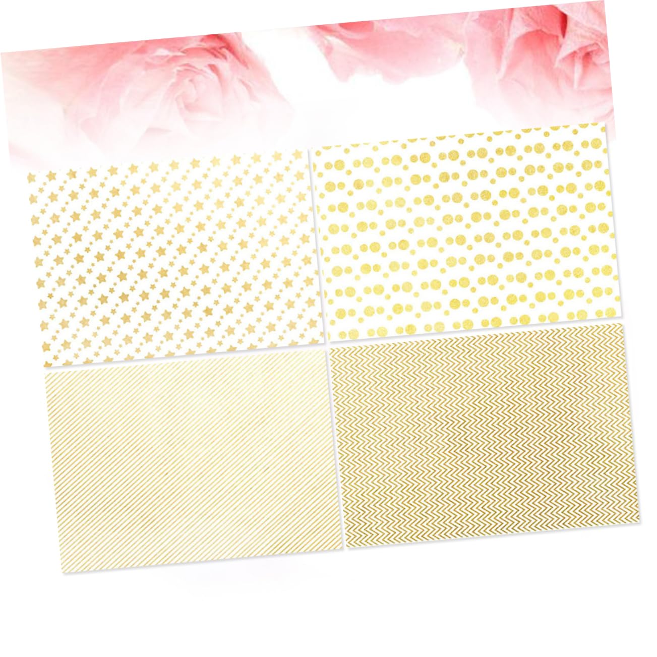 Mobestech 12piezas Papel De Dorado Estrellas y Rayas Para Cumpleaños Bodas y Ocasiones Especiales