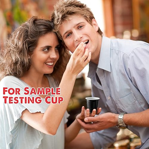 Miniatura 6 de Xinnun Paquete de 800 mini vasos de plástico negros de 2 onzas para chupitos pequeños desechables de plástico negro para fiestas degustación de vino