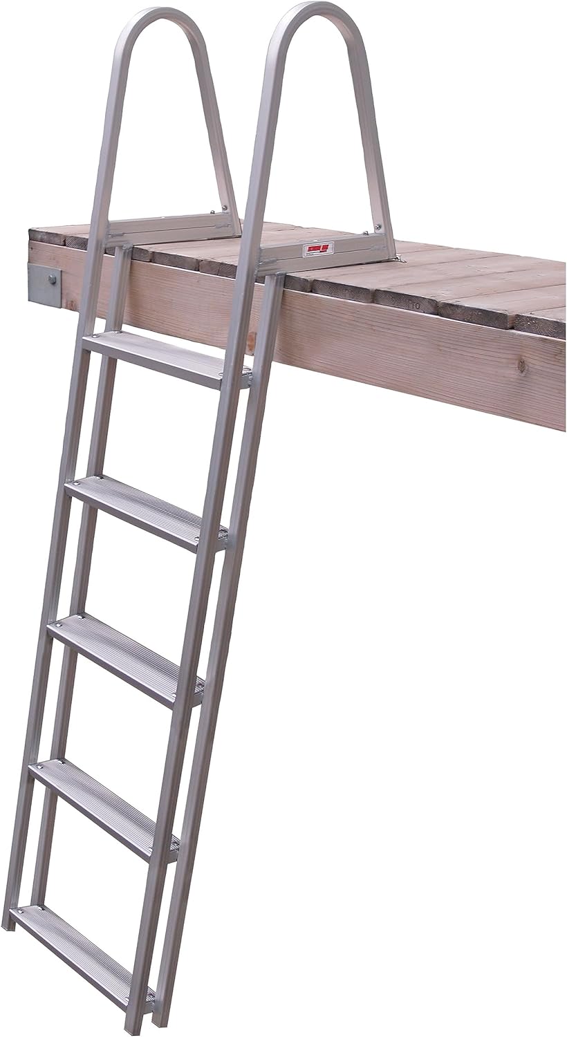 Extreme Max 3005.3383 Aluminum Pontoon/Dock Ladder - 5-Step