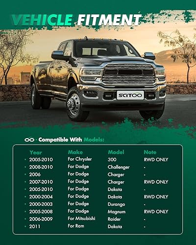 Miniatura 2 de SCITOO - Kit de suspensión 2 extremos de barra de acoplamiento frontal para RWD 2005-2010 Chrysler 300 2006-2010 Dodge Charger 2000-2010 Dodge