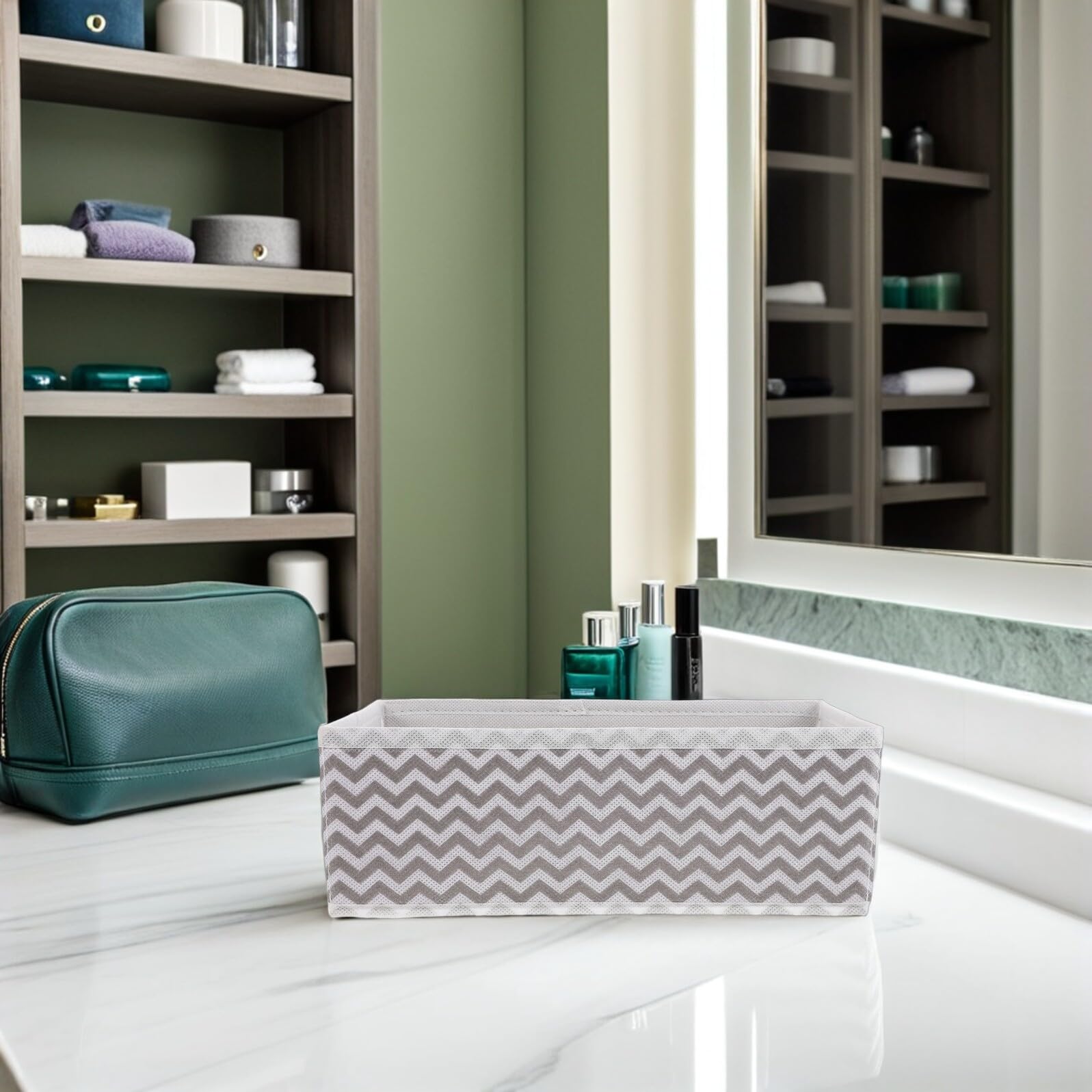 Baluue 12 Pezzi Organizer per Cassetti da Donna Pieghevole Non Tessuto Resistente Divisori Aperti per Biancheria Intima Calzini e Reggiseni Contenitori Salvaspazio per Armadio e