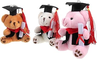 SEWACC 6 Pçs Urso De Formatura Chaveiros Presente 2023 Cerimônia De Formatura Urso Boneca Mini Formatura Urso De Pelúcia Bichos De Pelúcia Chaveiros Parabéns Urso Para Lembrancinhas De