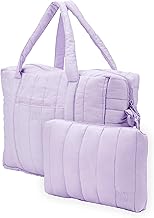 Hylat 2-in-1 Tasche für Damen (50x20x35 cm) – Leichte Reisetasche + Kosmetiktasche in Lila – Weekender, Handgepäck, Laptopfach bis 15 Zoll, Sport-, Wellness- & Make-up-Organizer