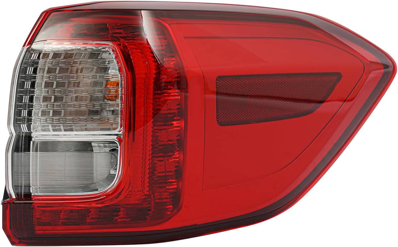 LED Tail Light Assembly for Subaru Ascent 2019 2020 2021 2022 2023 Right Passenger Side Rear Outer Tail Light Brake Lamp Replacement Black Housing Clear & Red Lens SU2805112 (Right Passenger Side)