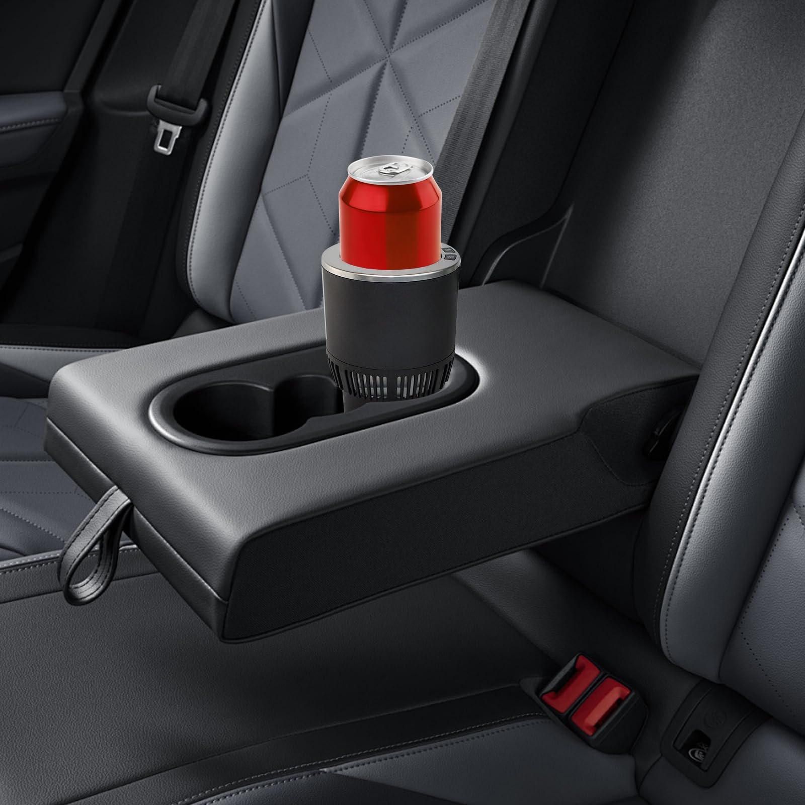 Supporto per tazza da auto 2 in 1 di alta qualità per scalda tazza per auto, perfetto per pendolari/viaggi su strada (nero e argento)