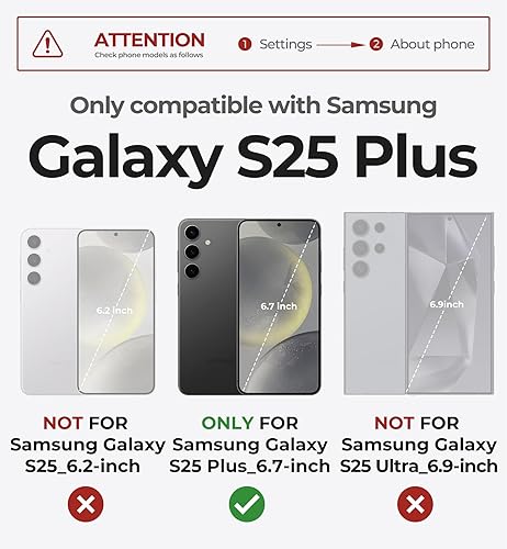 Vista 29 de Dexnor Funda para Samsung Galaxy S24 Plus con cubierta deslizante integrada para cámara, protector de pantalla y soporte, a prueba de golpes, funda