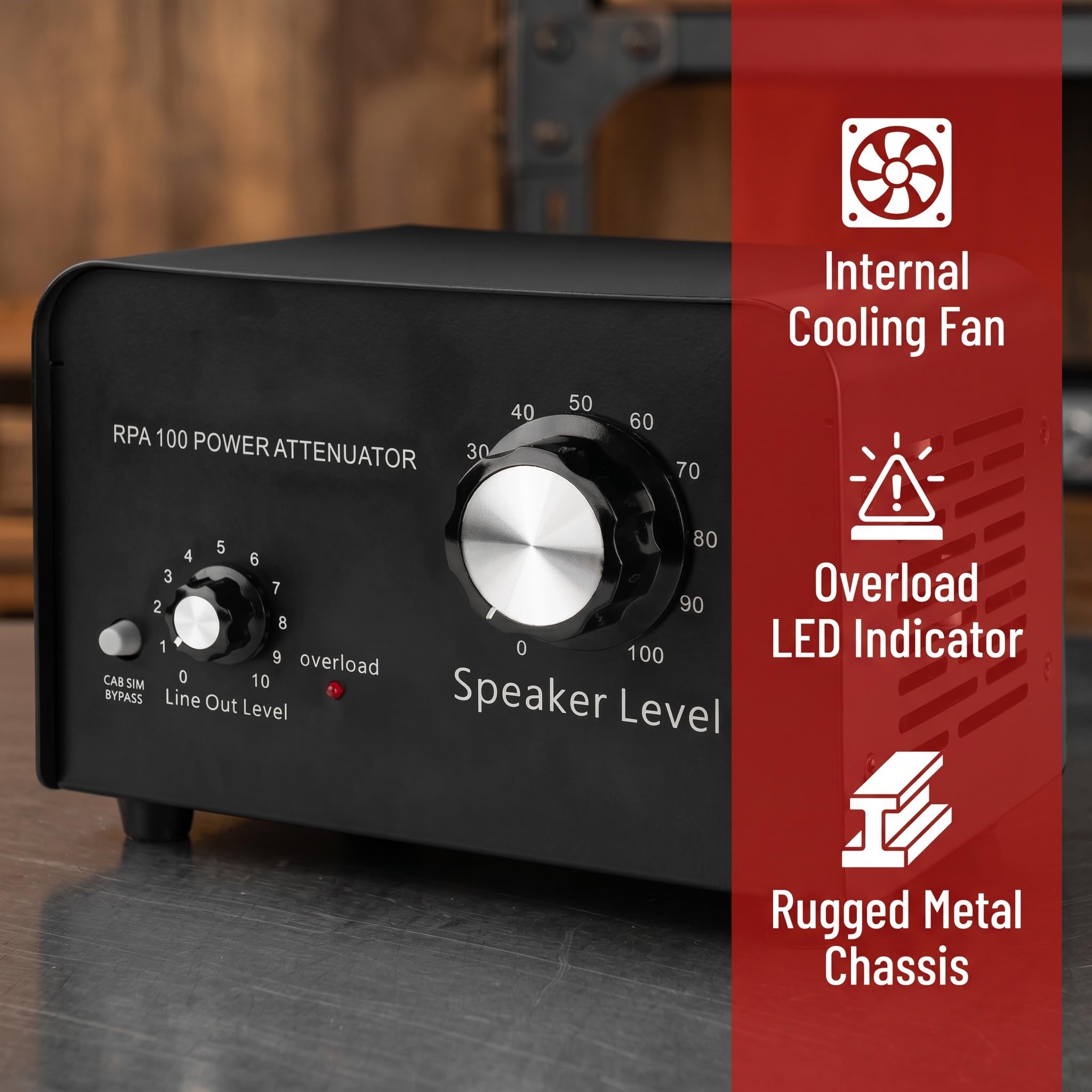 Attenuatore Di Potenza Passivo Da 100 W, Box Di Attenuazione Audio Regolabile Con Simulazione Di Altoparlante, Per Amplificatori Valvolari Per Chitarra/basso, Registrazione Silenziosa, Pratica E