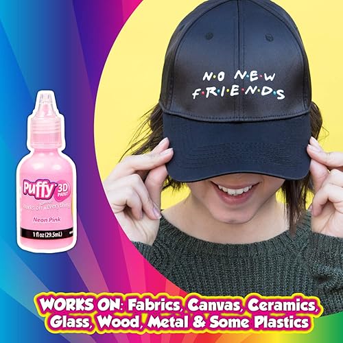 Miniatura 10 de Puffy Bulk Buy Paint - Juego de 30 pinturas 3D no tóxicas de alta calidad. Seguro para niños, ideal para proyectos escolares, permanente en tela,