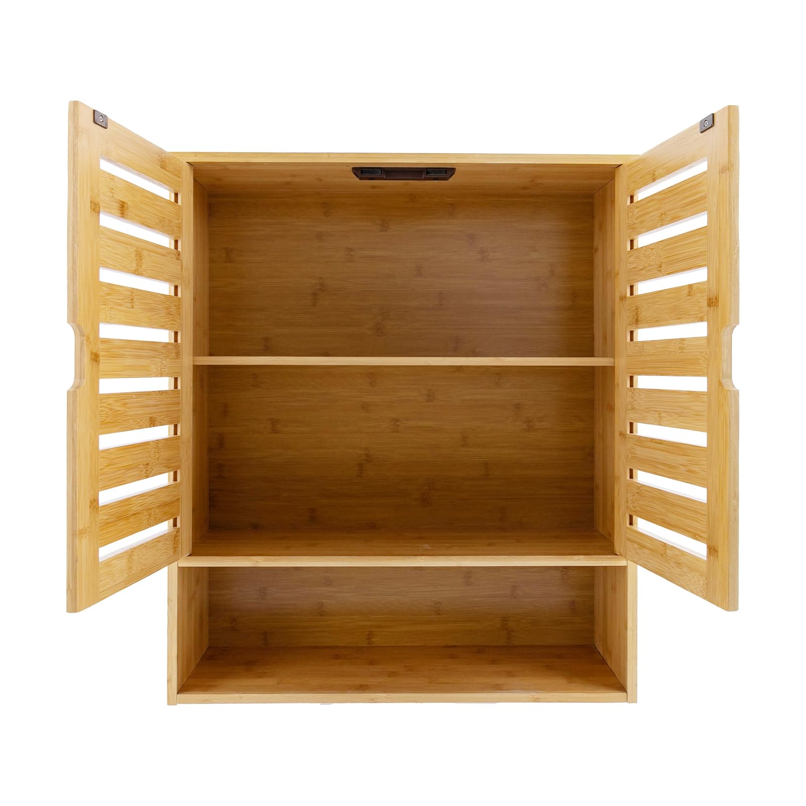 Armadietto da Bagno a Parete, Pensili in bambù per Bagno, Armadietto per medicinali Pensile sopra il WC Organizzatore Salvaspazio Armadietto da Bagno a Parete