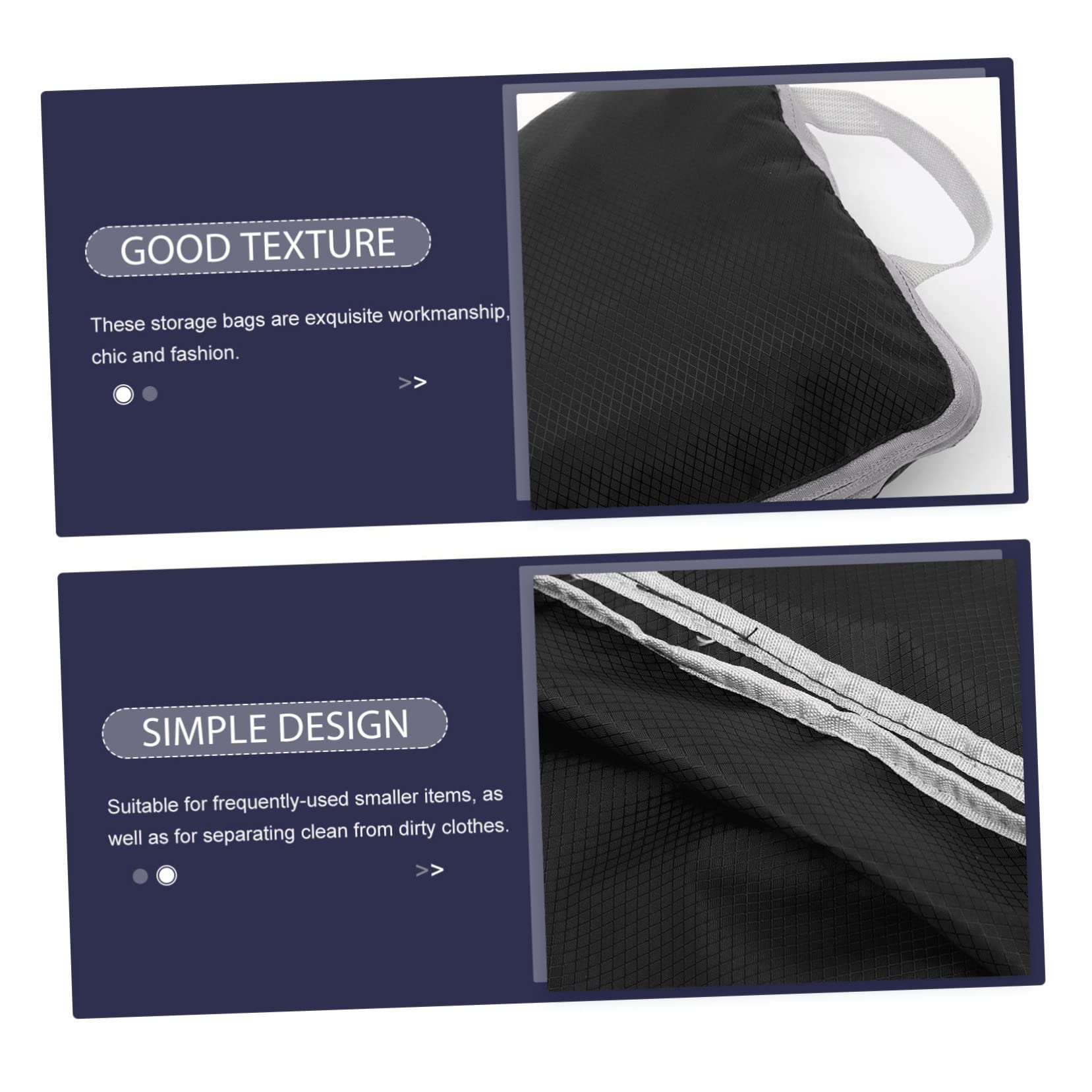 LIFKOME 3 Sacchetti da Viaggio Nero in Nailon, Organizer per Valigia Resistente All’usura, Pratici per Cosmetici e Biancheria Intima, per Viaggio