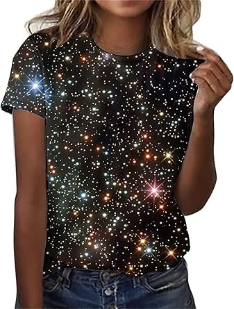 Camiseta estampado cielo estrellado estilo Milagros del Cielo