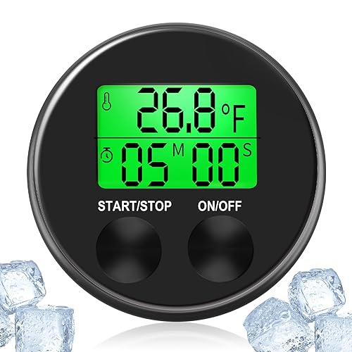 Termómetro de baño de hielo 2 en 1 con temporizador, termómetro de inmersión en frío para baño de hielo flotante, -4158, IPX7 impermeable