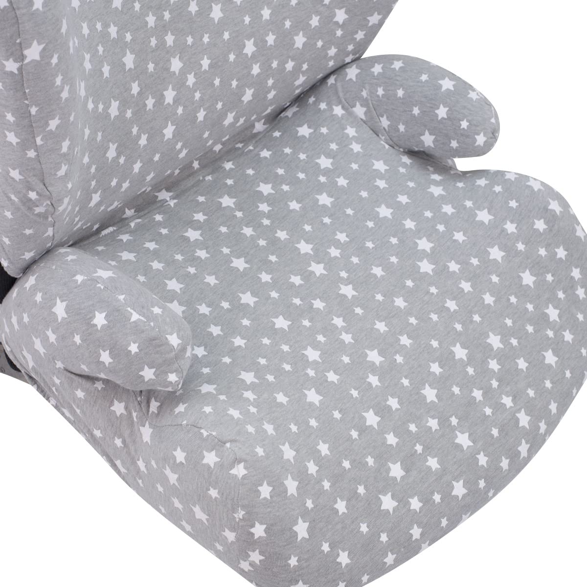 JYOKO KIDS Bezug kompatibel mit Britax Romer Kidfix, aus Baumwolle (Romer Kidfix, WHITE STAR)