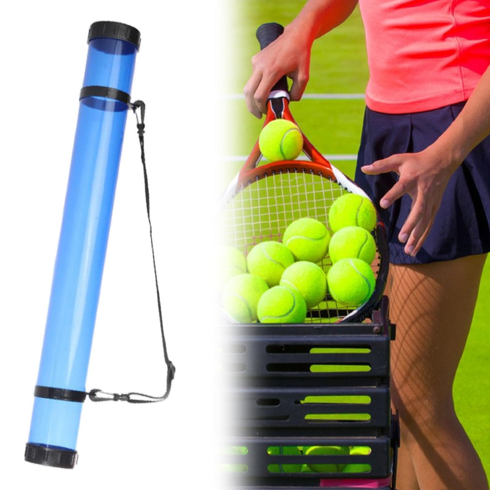 Tubo Raccogli-Palle da Pickleball, Raccogli-Palle, Contenitore per Raccogli-Palle, Organizer in PVC, Tracolla Multifunzione Portatile, Adatto per Gioc, 64 Cm X 7.3 Cm