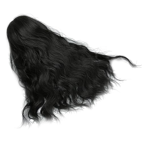 Miniatura 2 de Peluca de muñeca de 1/6, decoración suave al tacto, peluca de muñeca articulada con calor con flequillo para vestir a la muñeca (negro), Negro -,